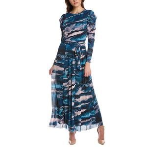 midi dress for garden party TAME GIRAFFE WOVEN MIDI DRESS l FREEMARKET BROWN MULTI / S